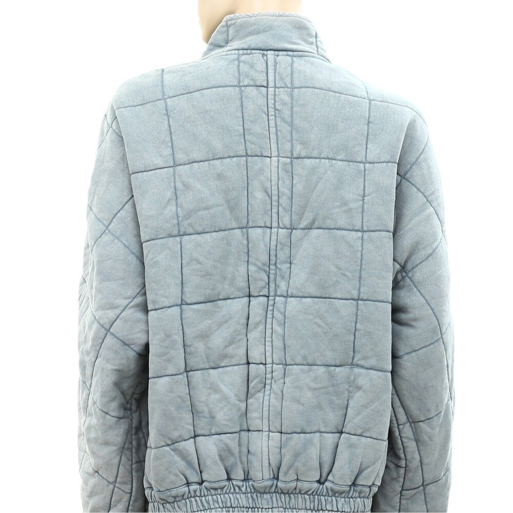 Free People Dolman Quilted Knit Jacket Top Oversized Zip-up Slouchy XS 284038 - Picture 8 of 10